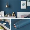 Livelynine 40CMX5M Carta da Parati Blu Navy Pellicola Adesiva Mobili Blu Scuro Rotolo Carta Adesiva per Muro Bambini Soggiorno Rivestimento Parete Camera da Letto PVC Adesivi per Mobili Decorativi