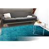 floor factory tappeto esclusivo moderno Satin azzurro turchese 200x200 cm tappeto shaggy pelo lungo