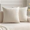 MIULEE Cuscini di Natale Arredo Divano Copricuscini Camera da Letto Federe Arredamento Casa Moderni Elegante Morbido Resistente in Velluto con la Cerniera Invisibile 2 Pezzi Bianco Crema 40X40 CM