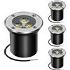 AHOTSUK Faretto da Pavimento Faretto Da Incasso a Terra 3w 12v 24v LED Luci da Incasso Faretto caldo Bianco