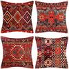 DecorMommt Copricuscini Divano 40x40 Federe Cuscini Decorativi Tribale rosso colorato Astratto Fodera Cuscino Quadrato Etniche Federe All'aperto Boemia Camera da Letto Soggiorno, Set di 4