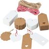 jijAcraft 200 pezzi Etichette Carta Kraft Tag Bomboniere, per Regalo Fatti a Mano Matrimoni San Valentino Natale