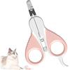 ZEACCT Tagliaunghie per Gatti, Cani e Conigli di ZEACCT, Ergonomico e Classico, Acciaio Inossidabile, Rosa, Bianco e Metallico
