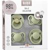 BIBS Ciuccio, confezione da 4 pezzi, Pacchetto di prova, Senza BPA, Misura 1 (0-6 mesi), Sage