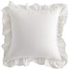 RICHRAIN YUSHEN8 - Copricuscino in Pizzo Bianco Vintage con Cerniera Invisibile, 2 Pezzi, Decorazione per la casa con Volant Shabby Bianco