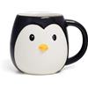 Balvi Mug Pingo Coppa a Forma di Testa di Pinguino capacità di 400ml Lavabile in lavastoviglie e forn