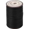 Sheens 0.45mm Pelle Filo Cerato Filo di Poliestere Filo per Cuoio Progetto Fai-da-Te Collana Bracciale Creazione Artigianale 160m/Rotolo(Nero)