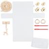 CHGCRAFT 8Pz Kit per Maglieria Borse Maglia del Filato Fogli di Tela di Plastica Rete per Borse Uncinetto Manici per Borsa Catene per Tracolla per Accessori per Borsa, Prodotto Finito 19x6x14cm