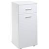 kleankin Mobile Bagno con Cassetto e Armadietto 1 Anta, Mobiletto Multiuso in Legno da Terra, 35x30x77.5cm, Bianco|Aosom