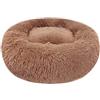 Nepfaivy Cuccia Gatto Cane Interno Morbida - Cuscino per Cani Gatti Nuvola Soffice Peluche Rotondo da Ciambella, Letto Pelosa Antistress per Animale Domestico Piccola (S-40cm/15.7in, Caffè)