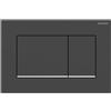 Geberit Placca Geberit Sigma20 Square Nero Opaco / Cromato lucido Doppio Tasto (ex Sigma30) | 115.883.14.1 Nero Opaco