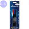 MEDIARANGE Pennarelli Multimedia markers, set da 3pz - blu rosso nero - MR701