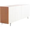 HORM madia a 5 ante LEON su base Mid-Century Modern L 240 cm - HL244O+BMCM240BV