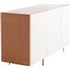 HORM madia a 3 ante LEON su base Mid-Century Modern L 144 cm - HL143O+BMCM144BV