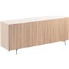 HORM madia a 5 ante LEON su base Mid-Century Modern L 240 cm - HL244I+BMCM240BV