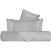 VANITA' DI RASO Vanità di Raso Set Copripiumino Matrimoniale, in Raso di Cotone, Sacco Copripiumino 200x250cm + 2 Federe 50x80cm, Made in Italy - Grigio Perla
