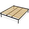 Bed Store SISTEMI RIPOSO Rete 160X190 cm A 13 Doghe Strette Matrimoniale 160X190 Ortopedica Doppio Rinforzo e 4 piedi con tappi antiscivolo