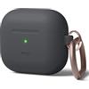 elago Custodia Silicone Compatibile con AirPods 3 Cover Case - Premium in Silicone, Supporta la Ricarica Wireless, Protezione Antiurto (Grigio Scuro)