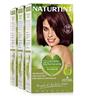 Naturtint | Colorazione senza ammoniaca | Copertura dei capelli grigi al 100% | Ingredienti vegetali | Colore naturale e di lunga durata | 3.60 Nero ciliegia | Confezione da tre