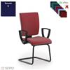 SEIPO CONNECT CN61 poltrona visitatore slitta braccioli base nera tessuto B