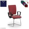 SEIPO CONNECT CN62 poltrona visitatore slitta braccioli base cromata tessuto B