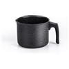 Moneta Bollilatte in alluminio antiaderente Etnea, effetto pietra, nero, 14 cm