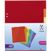 Viquel Divisori in plastica a 6 vie - A5 - Multicolore