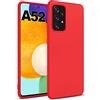 BENNALD Cover per Samsung Galaxy A52 5G/4G & A52s 5G Custodia in TPU Opaco, Morbido Slim Anti Scivolo Protezione Cover Antiurto per Samsung A52 5G/4G & A52s 5G - Rosso