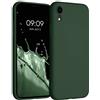 kwmobile Custodia Compatibile con Apple iPhone XR Cover - Back Case per Smartphone in Silicone TPU - Protezione Gommata - verde scuro matt