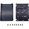 GINTOOYUN Custodia per disco rigido IDE, Mini PCI-E SSD MSATA a scheda convertitore IDE 44 pin da 2,5 pollici con guscio, nero per notebook, computer desktop e altro