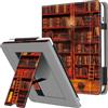 FINTIE Custodia per 7 Kobo Libra Colour (2024) / Kobo Libra 2 (2021) eReader - Stand Cover Protettiva Case con Card Slot e Hand Strap, Auto Sveglia/Sonno, Biblioteca