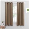 PONY DANCE Tende Moderne per Cucina Tenda Oscurante Termiche Isolante con Occhielli per Casa Curtains per Camera da Letto Finestre 2 Pezzi L 106 x A 158 cm, Moca
