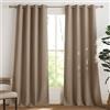 PONY DANCE Tende Oscuranti per Interni 2 Pezzi Tenda Moderne per Soggiorno Curtains Termica con Anelli Camera da Letto e Cameretta Bambini L 140 x A 300 cm, Moca