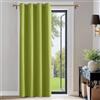 PONY DANCE Tenda Oscurante Termica Isolante con Anelli per Camera da Letto Curtain per Interni Porta Finestre Moderna 1 Pezzo L 132 x A 210 cm, Verde