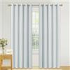PONY DANCE - Tende oscuranti extra large, opache, 2 pezzi, altezza 228 cm x larghezza 167 cm, per soggiorno, termiche, con occhielli, termoisolanti, colore: grigio/bianco