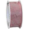 Präsent - Wildrose, Nastro Decorativo e Rinforzato in Organza, 40 mm - 20 m, Colore: Rosa, 1 Pezzo