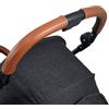 gogolotom Copertura per maniglia in pelle ecologica in poliuretano, compatibile con passeggino Cybex Melio Carbon, custodia paraurti per passeggino, accessorio per passeggino (per maniglia mamma, marrone)