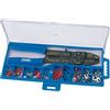 Draper 13658 - Pinza crimpatrice a 5 vie e kit terminali, colore: Blu