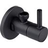 Cornat Valvola angolare di design - attacco a parete AG da 1/2 pollici - Attacco rubinetto 3/8 pollici - con maniglia - in ottone cromato/valvola di regolazione angolare/T317005