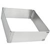 TANCUDER Telaio da Forno Rettangolare Regolabile Inox Stampo Rettangolare Allungabile per Mousse Inox Anello per Torta Rettangolare Regolabile per Torte Fai da Te, Mousse (15 * 15cm - 28 * 28cm)