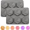 Hoshisea 2 Pezzi 6 Fori Stampi in Silicone per Sapone a Forma di Ape e Nido Ape, Stampo in Silicone Fondente con Supporto Antiaderente, per la Cottura di Caramelle, Noci, Stampi per Torte di Gelatina