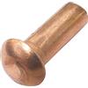 AERZETIX - Set di 50 rivetti in rame Ø3x8mm con testa semitondo - rivetto a testa bombata - rivetto pieno/rivetto a pressione - DIN 660 - C48027