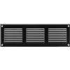 Vent Systems Griglia di ventilazione nera con griglia per insetti, 300 x 100 mm, per riscaldamento e ventilazione, per interni ed esterni, senza viti