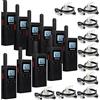 Retevis RB628 Walkie Talkie, PMR446 Mini Walkie-Talkie Professionali 1500mAh, Schermo LCD VOX, 1500mAh Ricetrasmittenti Ricaricabili con Auricolare per Scuola, Hotel, Ristoranti (10PZ, Nero)