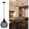 TWSXTE Sospensione vintage, plafoniera industriale retrò, LED illuminazione interna, cucina soggiorno sala da pranzo lampada da camera da letto, decorazione a corda regolabile E27