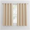 PONY DANCE Tende Oscuranti per Interni Tenda Oscurante con Occhielli Tende Soggiorno Moderne 2 Pannelli L 117 x A 137 cm Beige