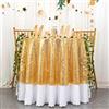ShinyBeauty Tovaglia rotonda oro 48 pollici tovaglia con paillettes Tovaglie rotonde in plastica 125 cm tovaglia in lino oro Tovaglia con paillettes Tovaglia per esterni per feste in giardino Baby Shower Decor