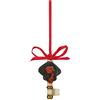 THUN - Chiave Portafortuna con Cappello di Laurea e Coccinella da Appendere - Bomboniera - Formato Mini - Ceramica - 3,5 x 1,5 x 6,2 cm