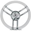 SAVORETTI VOLANTE RUOTA TIMONE BARCA GOMMONE BIANCO DIAMETRO 35 CM T21/W35
