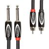Roland Doppio Cavo di Interconnessione Black Series—Da 1/4" a Rca, 1 M /3 Ft Rcc-3-2R28